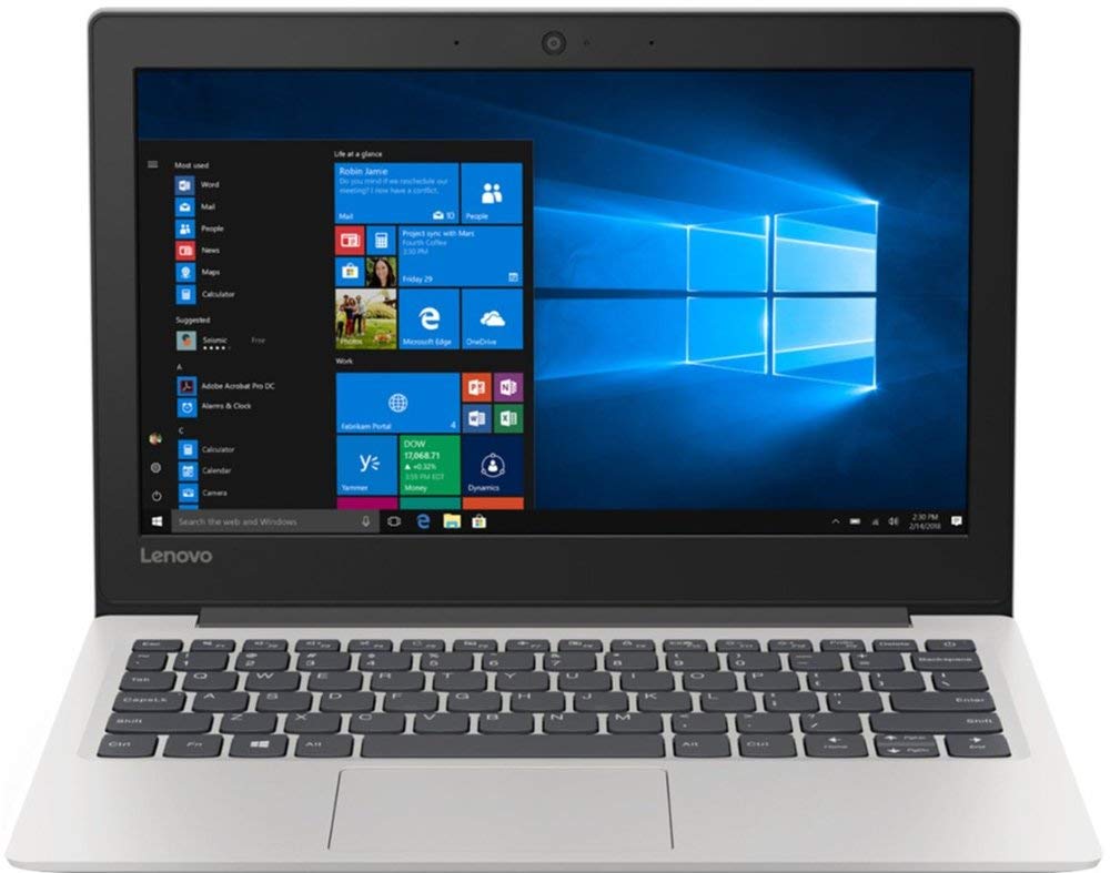 Lenovo 11.6-inch HD Laptop PC Intel Celeron N4000 up to 2.6GHz Processor, 4GB Memory, 64GB eMMc + 128GB SD, Webcam, Bluetooth, HDMI, USB 3.1, Windows 10 S Mode, 1-Year Office 365 Included