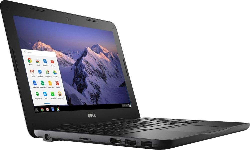 Dell Inspiron 11.6″ HD Chromebook, Intel Dual-Core Celeron N3060 up to 2.48GHz, 4GB RAM, 32GB eMMC, HDMI, USB 3.0, Bluetooth, 802.11ac, HD Webcam, Chrome OS – Black