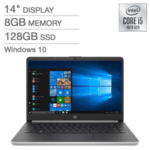 HP 14″ FHD IPS LED 1080p Laptop Intel Core i5-1035G4 8GB DDR4 128GB SSD Backlit Keyboard Windows 10 with S Mode