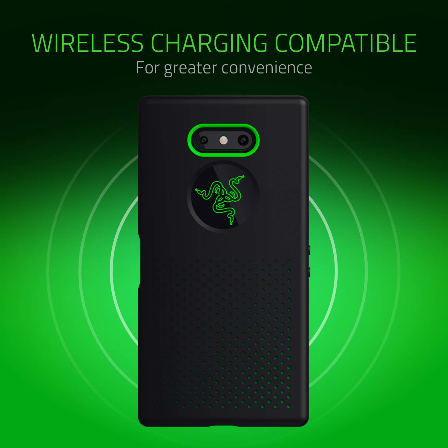 Razer Arctech Pro for Razer Phone 2 Case: Thermaphene & Venting Performance Cooling – Wireless Charging Compatible – Drop-Test Certified up to 10 ft – Matte Black