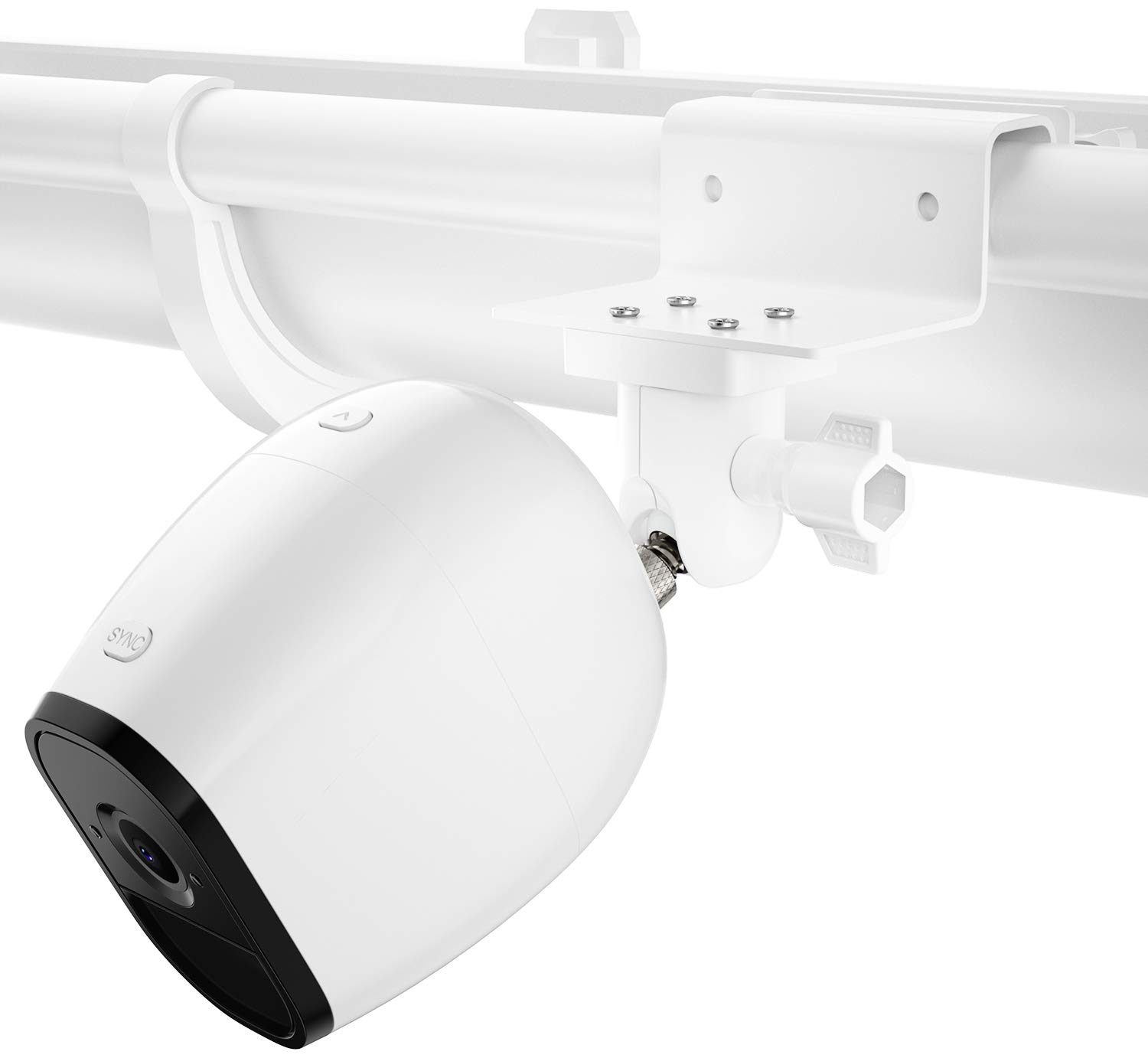 Outdoor Gutter Mount for Arlo Pro, Pro 2, Pro 3, Ultra, Security Light, and Arlo Solar Panel (White, 2 Pack)