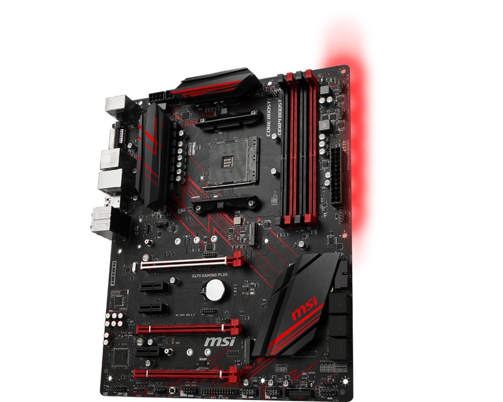 MSI Performance Gaming AMD X470 Ryzen 2 AM4 DDR4 Onboard Graphics CFX ATX Motherboard (X470 Gaming Plus)