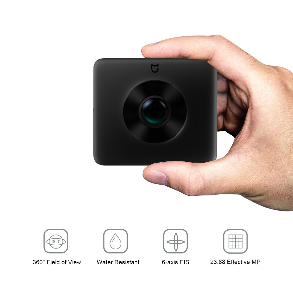 360 Camera, Xiaomi Mijia Mi Dual-Lens Sphere Action Cam WiFi Waterproof Panoramic Camera 3.5K HD Video Recording 23.88MP Photos with Sony Image Senor and Stabilizer