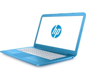 HP Stream 14in Laptop, Intel Celeron N3060, 4GB RAM, 32GB Solid State Drive with Windows 10 (14-ax010ca) – Aqua Blue (Renewed)