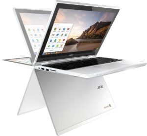 Acer R11 11.6″ IPS HD 2-in-1 Convertible Touchscreen Chromebook – Intel Quad-Core N3160 1.6GHz, 4GB RAM, 32GB SSD, 802.11ac, Bluetooth, HD Webcam, HDMI, USB 3.0, Chrome OS – White