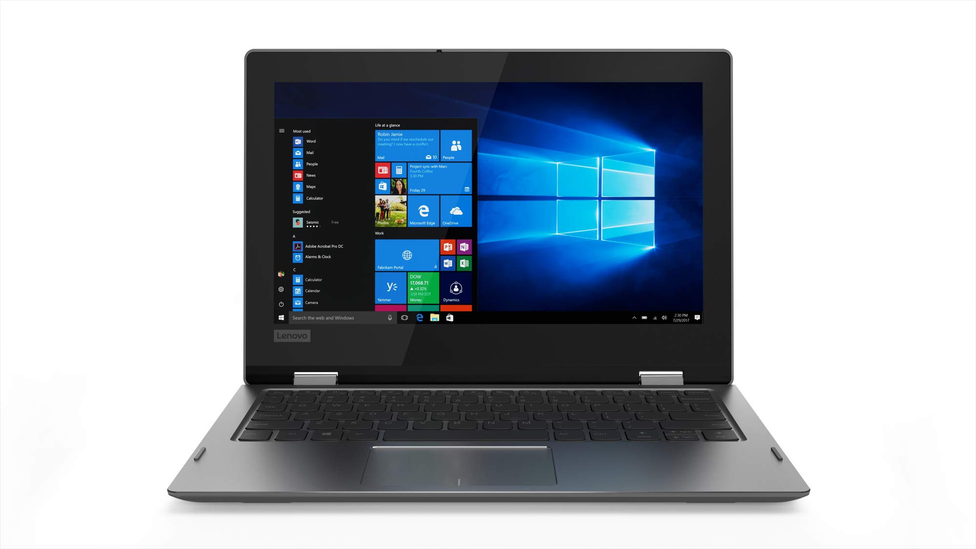 Lenovo Flex 11 2-in-1 Convertible Laptop, 11.6 Inch HD Touchscreen Display, Intel Pentium Silver N5000 Processor, 4GB DDR4, 64 GB eMMC, Windows 10 in S mode, 81A70006US, Mineral Gray