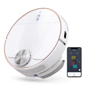 eufy RoboVac L70 Hybrid, Robot Vacuum, iPath Laser Navigation, 2-in-1 Vacuum and Mop, Wi-Fi, Real-Time Mapping, 2200Pa Strong Suction, Quiet, Self-Charging, For Hardwood Floor to Medium-Pile Carpets