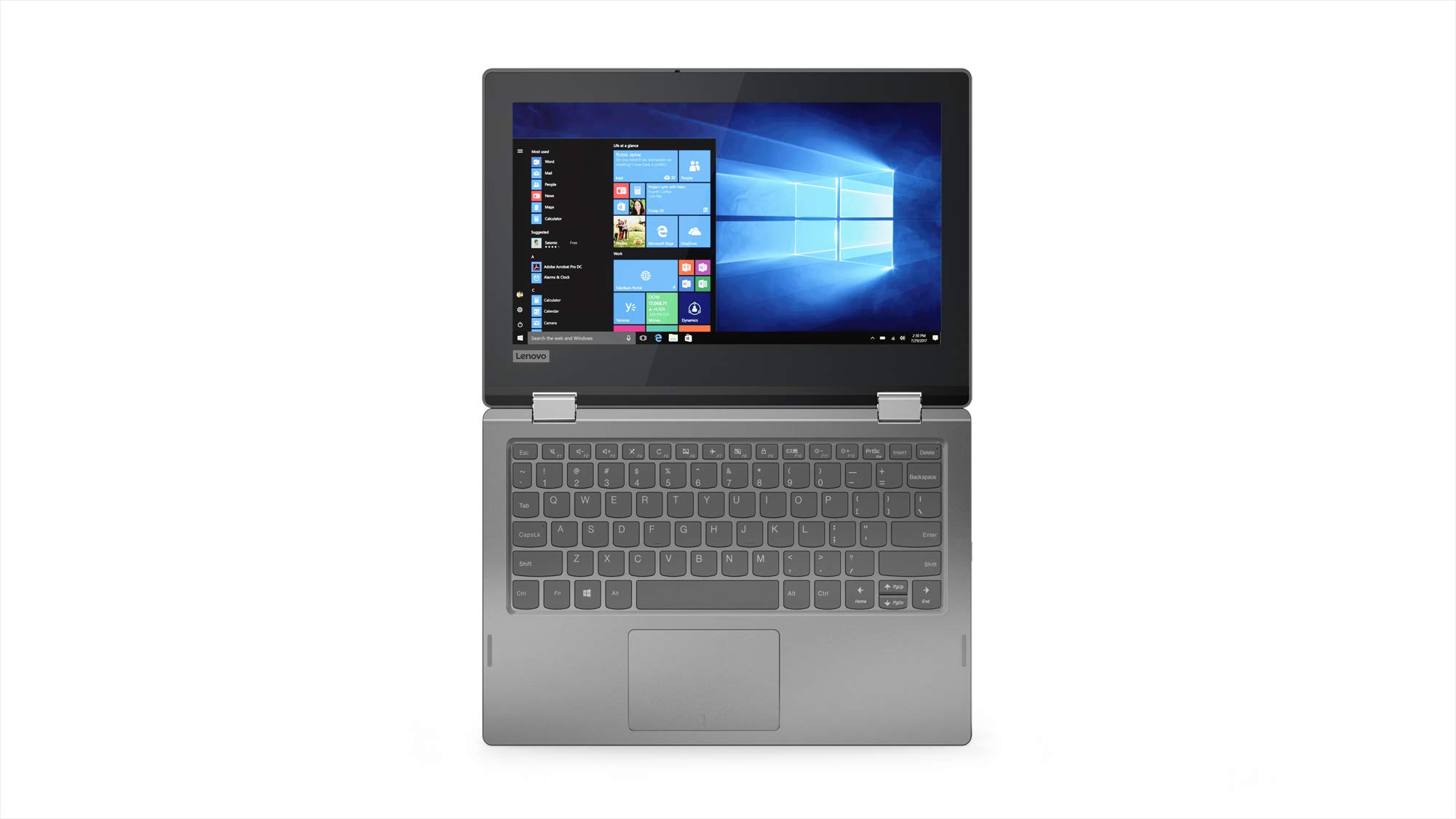 Lenovo Flex 11 2-in-1 Convertible Laptop, 11.6 Inch HD Touchscreen Display, Intel Pentium Silver N5000 Processor, 4GB DDR4, 64 GB eMMC, Windows 10 in S mode, 81A70006US, Mineral Gray