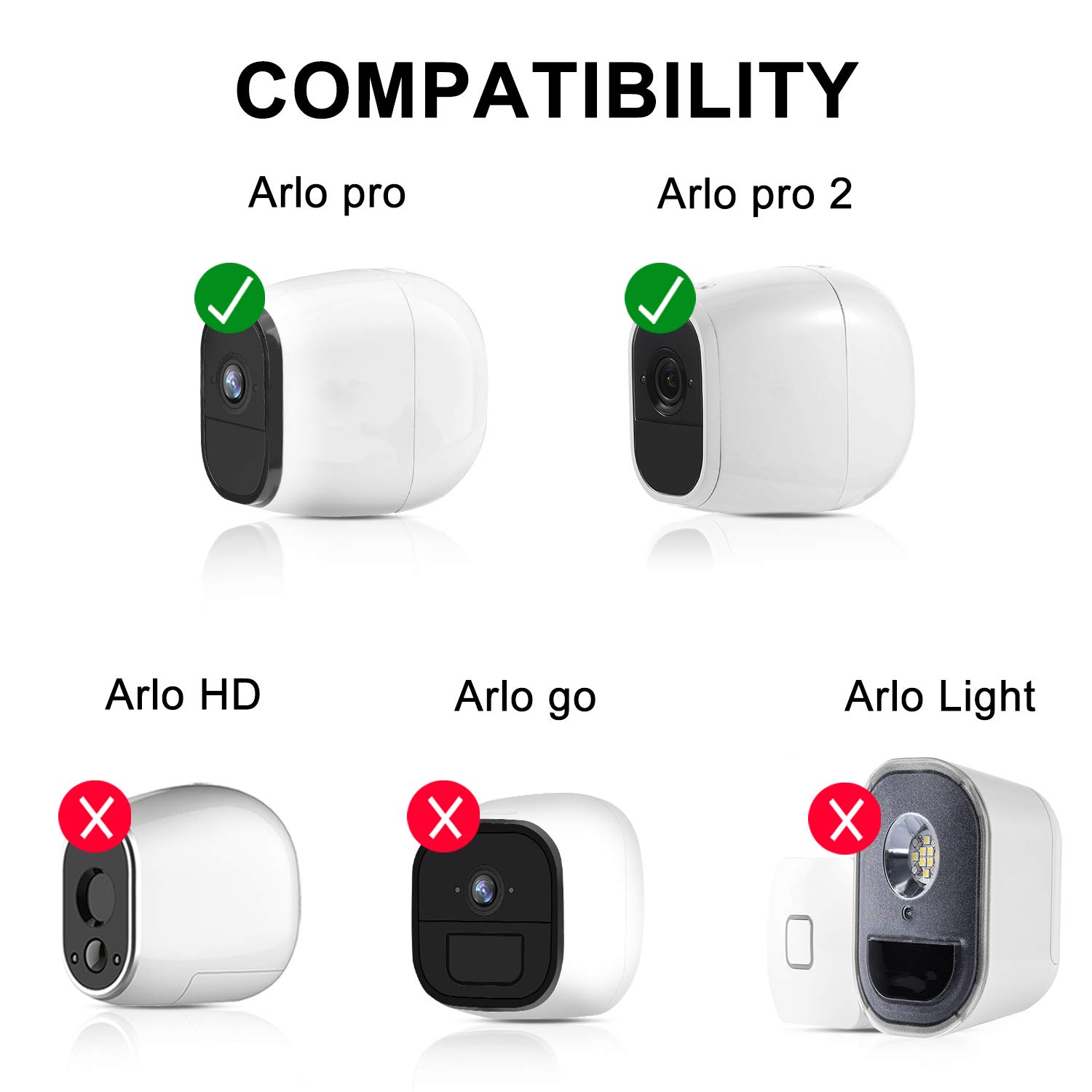 3 Pack Anti-Theft Security Chain Compatible with Arlo Pro and Arlo Pro 2, Weatherproof Anti-Theft Security Collar