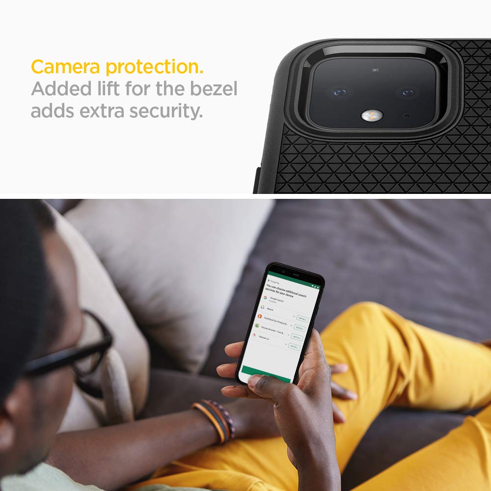 Spigen Liquid Air Armor Designed for Google Pixel 4 XL Case (2019) – Matte Black