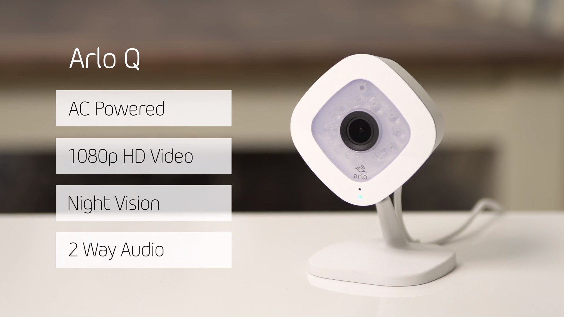 Arlo Q – Wired, 1080p HD Security Camera (3 Pack)| 2-way Audio | Indoor only | Cloud Storage Included | Works with Alexa (VMC3040)