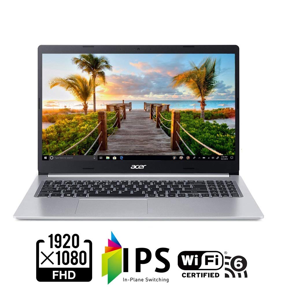 Acer Aspire 5 Slim Laptop, 15.6″ Full HD IPS Display, 10th Gen Intel Core i3-10110U, 4GB DDR4, 128GB PCIe NVMe SSD, Intel Wi-Fi 6 AX201 802.11ax, Backlit KB, Windows 10 in S Mode, A515-54-37U3