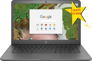 HP Chromebook | 14in HD (1366 x 768) Multitouch Screen | Intel Celeron N3350 up to 2.4GHz | 4GB Memory | 32GB SSD | Bluetooth | No Optical | Renewed