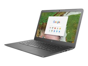 HP 16 GB 4 GB RAM Chromebook Chrome OS, Intel Celeron 1.1 GHz, 14″ LED-Lit Screen – Grey (Renewed)