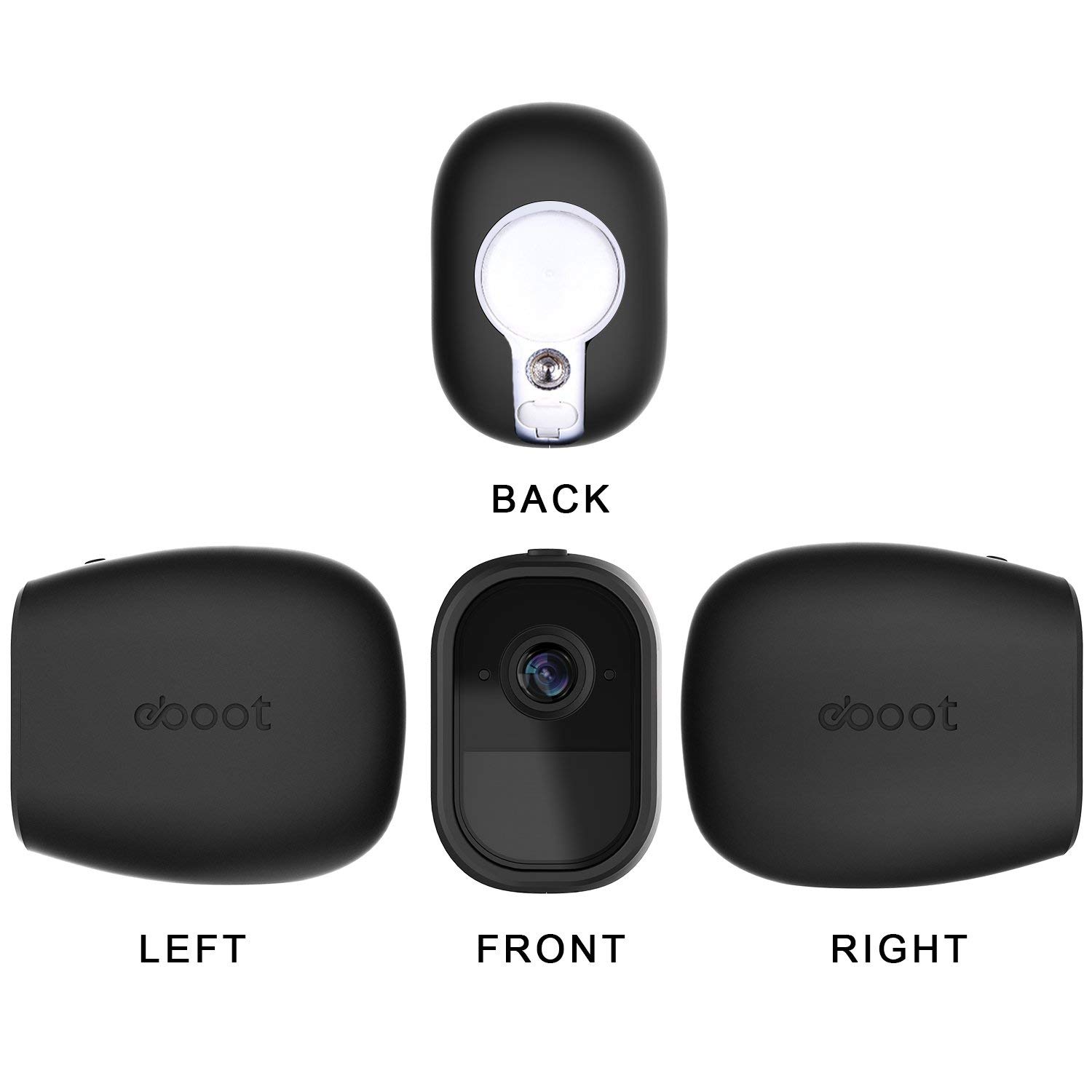 Silicone Skins Cover Protective Skin for Arlo Pro, Arlo Pro 2 Smart Security Wire-Free Cameras (3 Pack, Black)