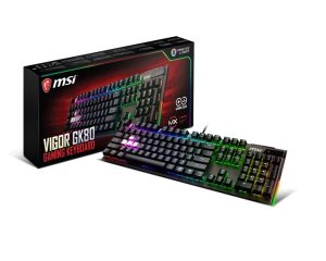 MSI Cherry MX RGB Dedicated Hotkeys USB Pass-Through Mechanical Gaming Keyboard (VIGOR GK80 CR US)