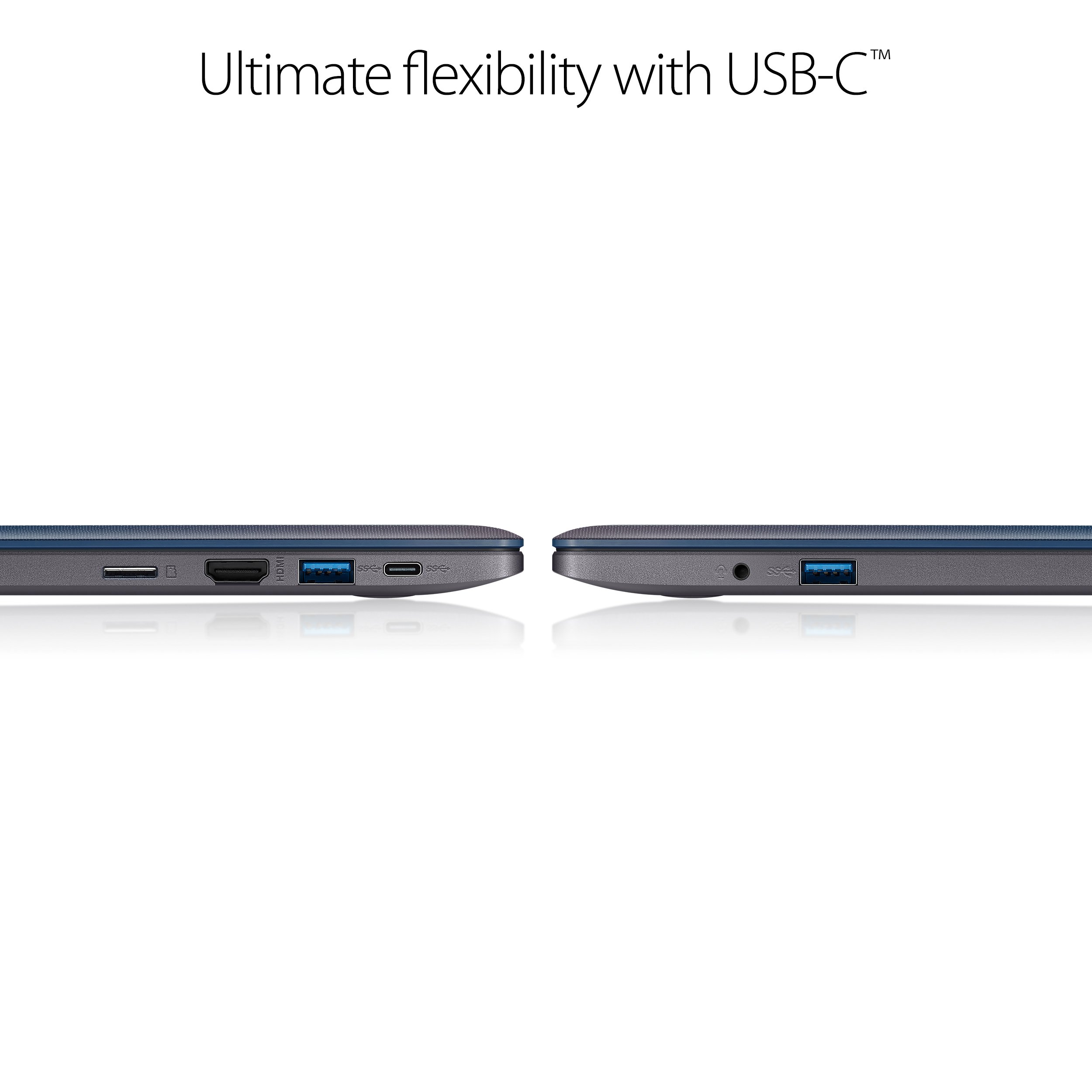 ASUS VivoBook L203MA Ultra-Thin Laptop, Intel Celeron N4000 Processor, 4GB RAM, 64GB eMMC storage, 11.6” HD, USB-C, Wi-Fi 5, Windows 10, L203MA-DS04, One Year of Microsoft Office 365