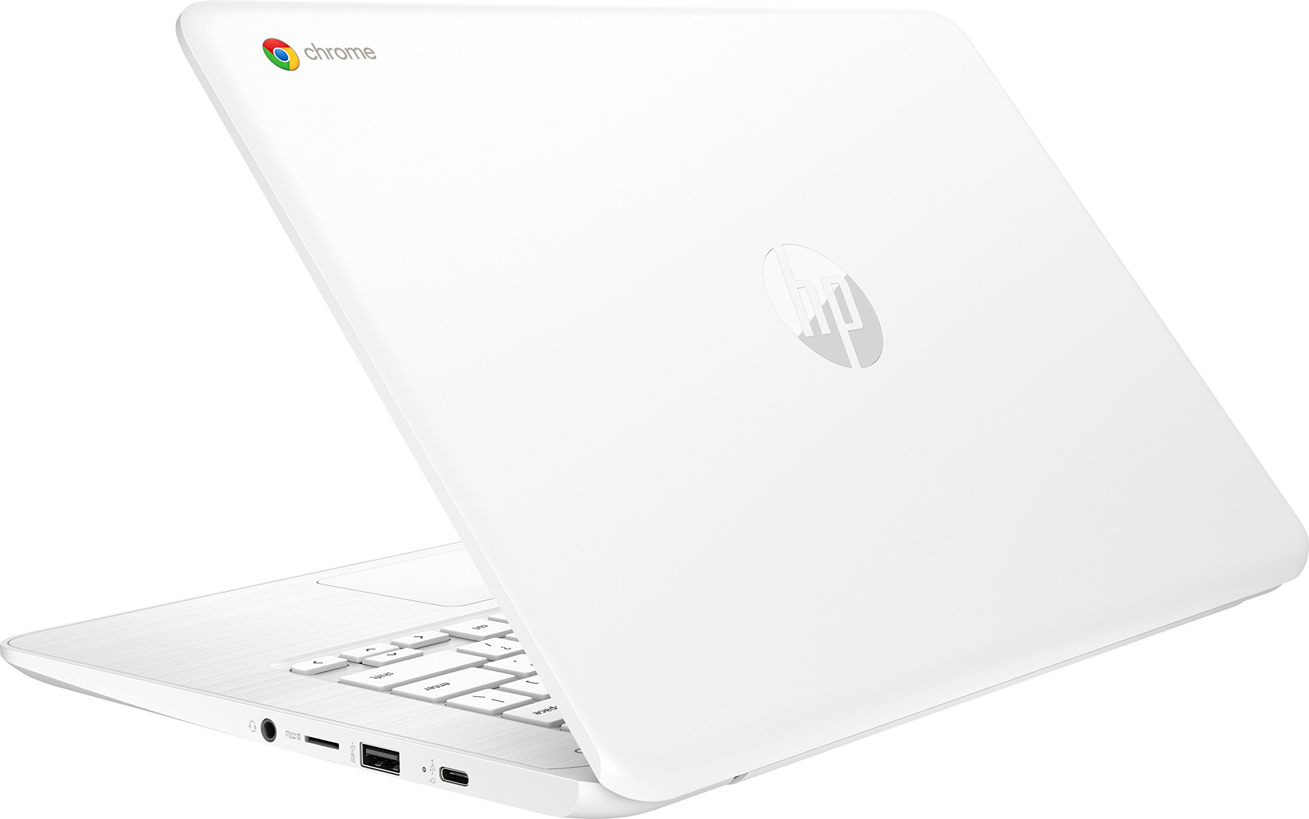 HP 14-inch Chromebook HD SVA (1366 x 768) Touchscreen, Intel Dual Core Celeron N3350 1.1GHz, 4GB DD3L RAM, 16GB eMMc Hard Drive, Bluetooth, HDMI, Stereo Speakers, HD Webcam, Google Chrome OS