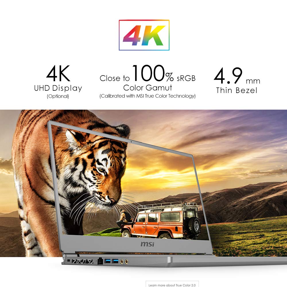 MSI P65 Creator-1084 15.6″ 4K UHD Display, Ultra-Thin and Light, RTX Studio Laptop, Intel Core i7-9750H, GeForce RTX 2060, 32GB DDR4, 1TB Teton Glacier SSD, Win10PRO, VR Ready