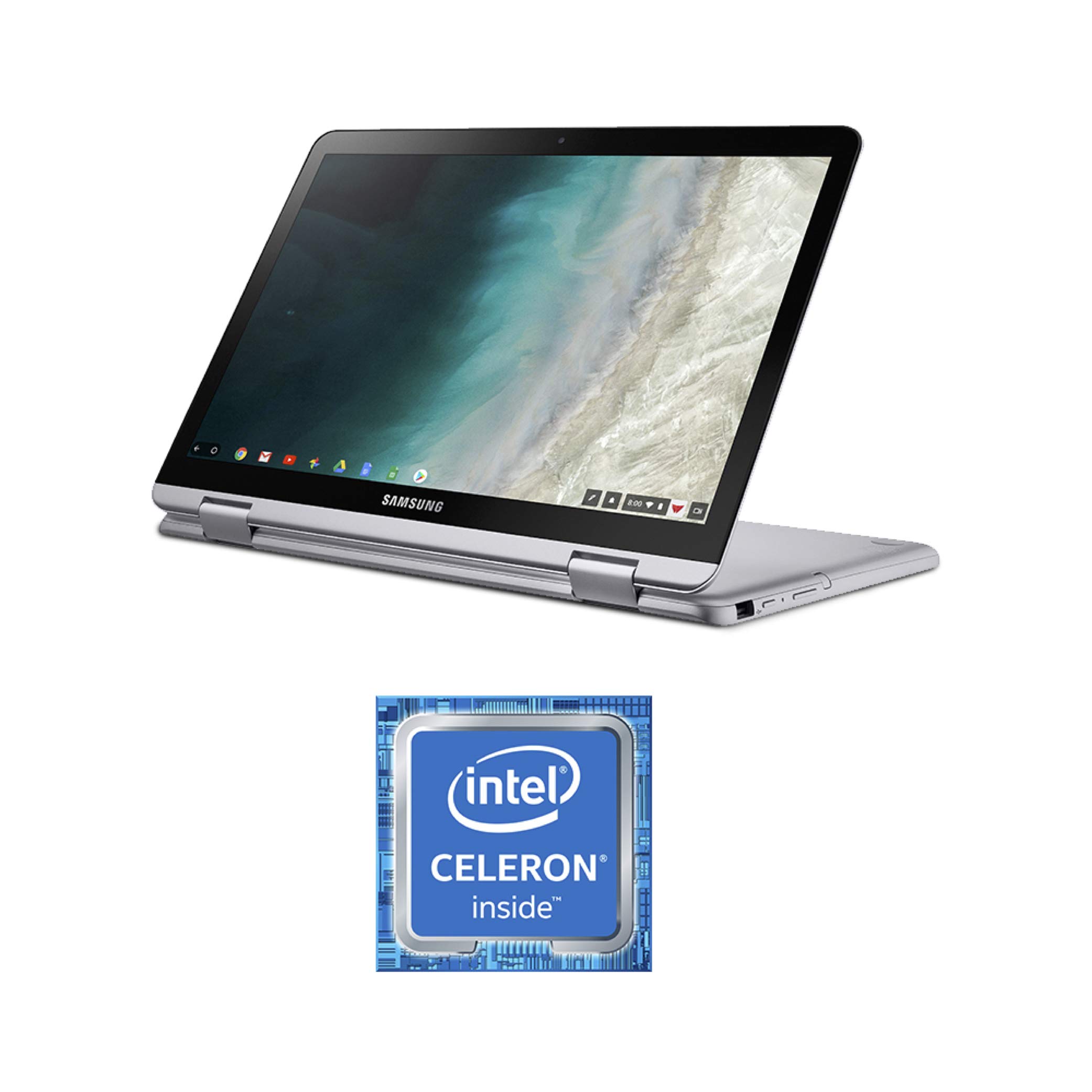 Samsung Chromebook Plus V2, 2-in-1, 4GB RAM, 64GB eMMC, 13MP Camera, Chrome OS, 12.2″, 16:10 Aspect Ratio, Light Titan (XE520QAB-K03US)