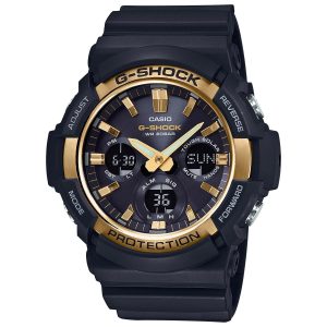 Casio G-Shock GAS100G-1A Tough Solar Resin/Stainless Steel Men’s Watch (Black)