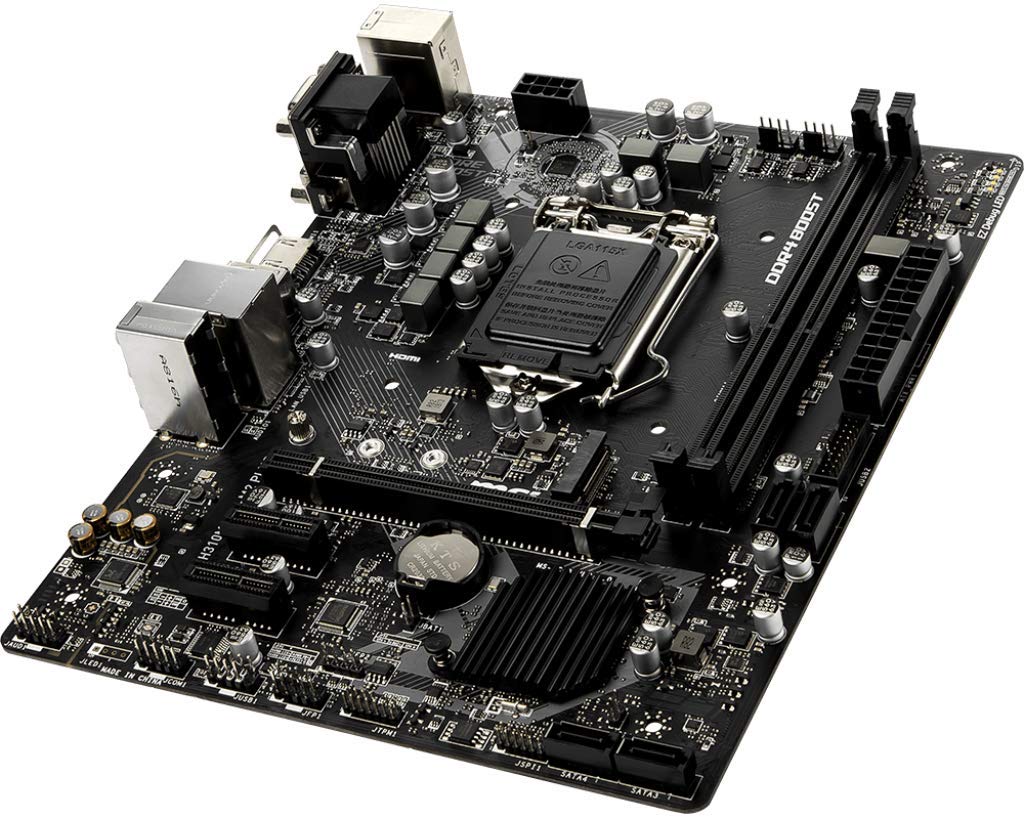 MSI ProSeries Intel Coffee Lake H310 LGA 1151 DDR4 D-Sub DVI HDMI Onboard Graphics Micro ATX Motherboard (H310M PRO-M2 Plus)