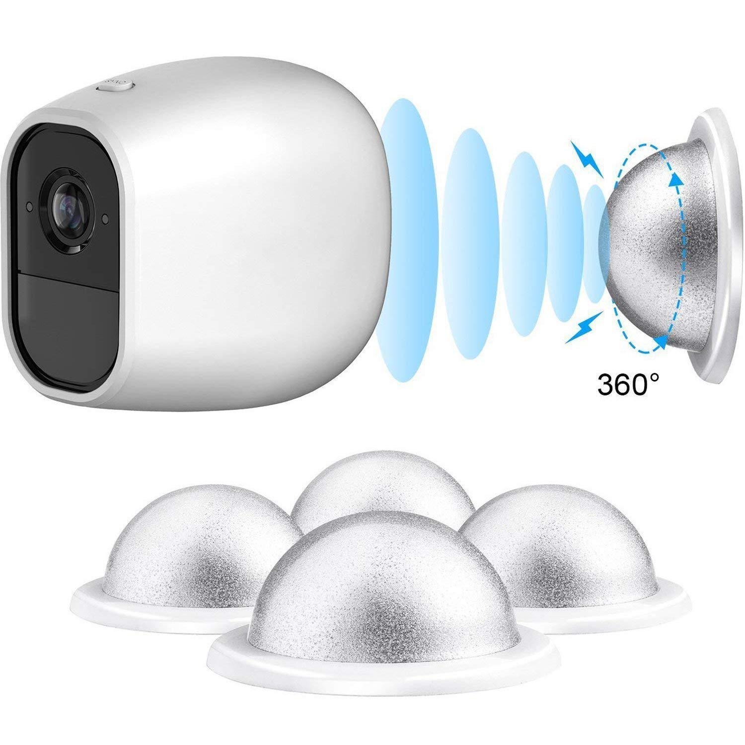 Security Wall Mount, Skylety Metal Magnetic Mount for Magnetic Arlo, Arlo Pro, Arlo Pro 2, White, Arlo Accessories (4 Pack)