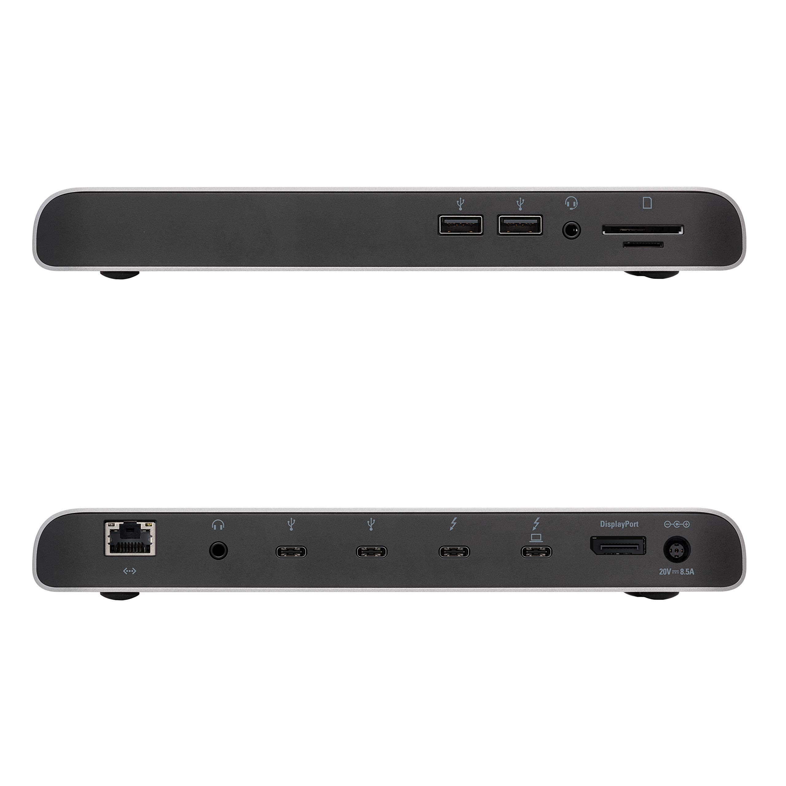 Elgato Thunderbolt 3 Pro Dock – With 50 cm Thunderbolt cable, 40Gb/s, dual 4K support, 2x Thunderbolt 3 (USB- C), 4x USB 3.0,SD/Micro SD Card Reader, Audio I/O, Gigabit Ethernet, aluminum chassis.
