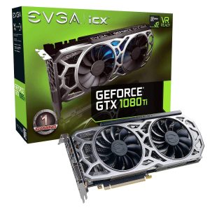 EVGA GeForce GTX 1080 Ti SC2 Gaming, 11GB GDDR5X, iCX Technology – 9 Thermal Sensors & RGB LED G/P/M, Asynch Fan, Optimized Airflow Design Graphics Card 11G-P4-6593-KR (Renewed)