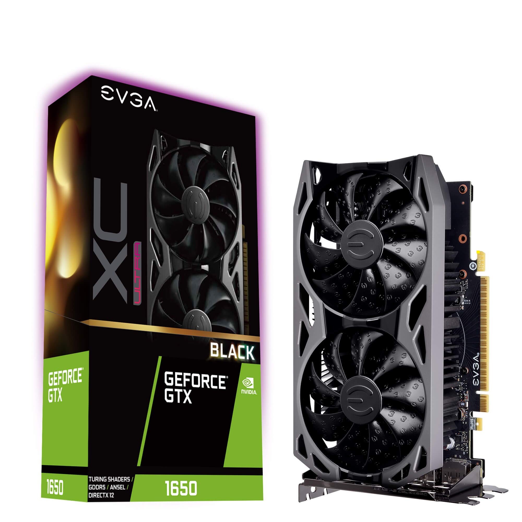 EVGA GeForce GTX 1650 XC Ultra Black Gaming, 4GB GDDR5, 04G-P4-1155-KR