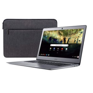 Acer Chromebook 14, Celeron N3160, 14″ Full HD, 4GB LPDDR3, 16GB eMMC, CB3-431-C9W7 Bundle, Silver