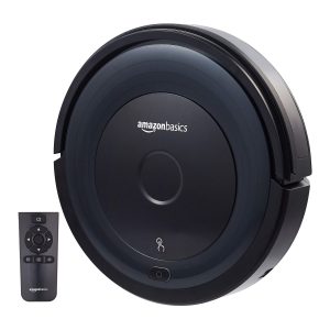 Amazonbasics Slim Robot Vacuum Cleaner 18W(800Pa) with 4 Cleaning Modes Anti-Collision & Drop Sensor Protection Auto Charging Robot Vacuum (0.35L Capacity)