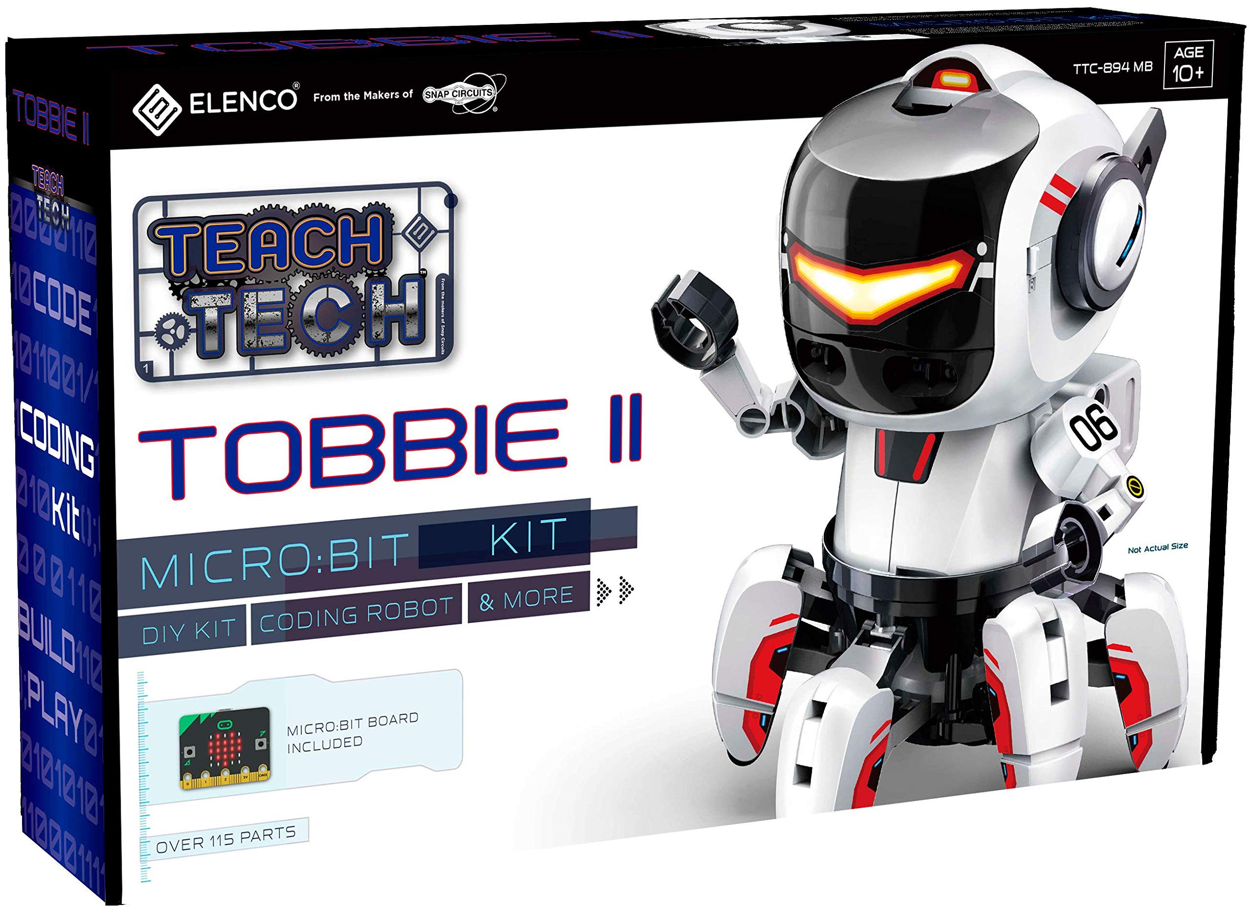 Tobbie II Programmable Micro:bit Robot, STEM Educational Toys for Kids 10+