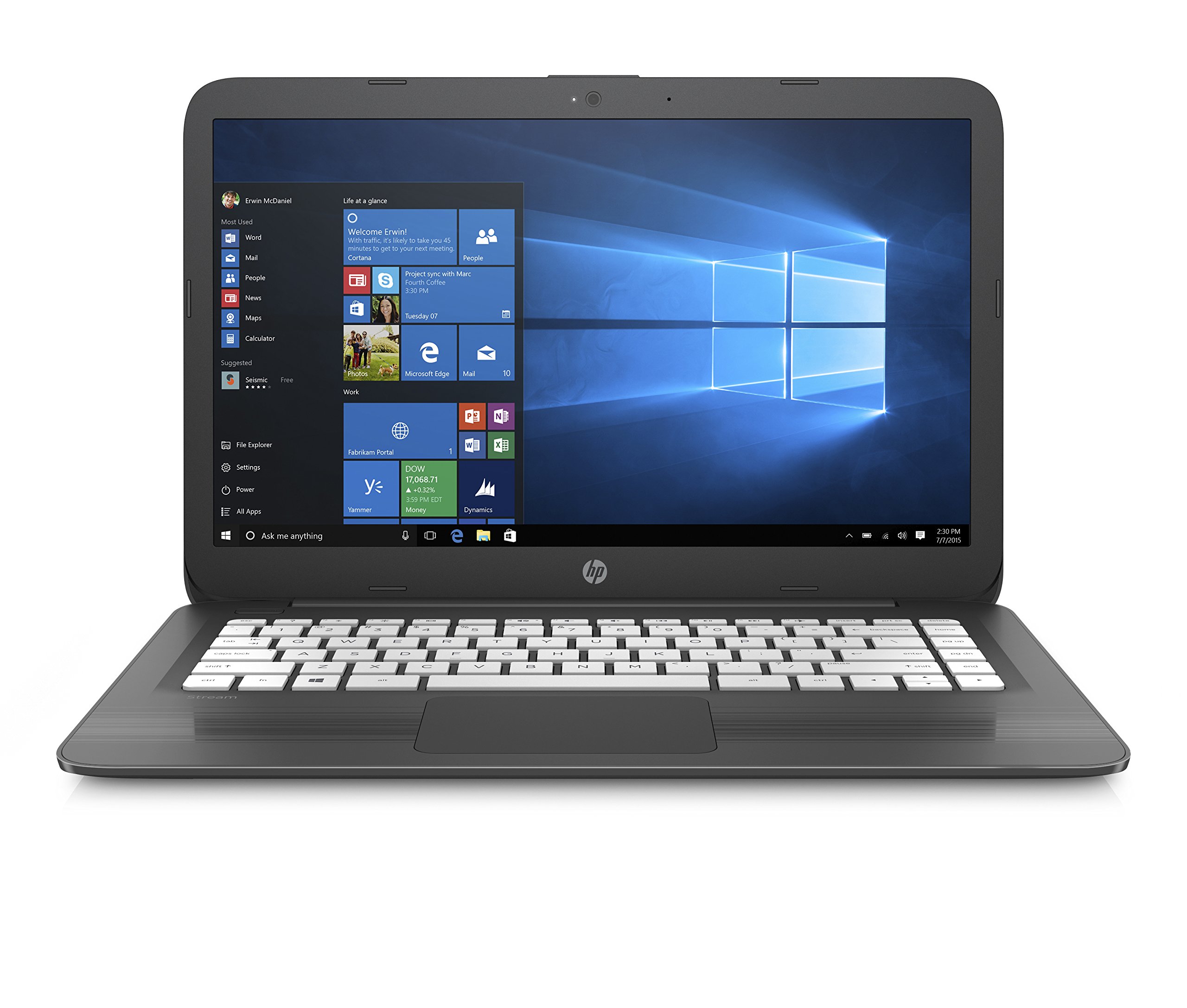 HP Stream – 14in HD LED, Intel Celeron N3060, 4GB Ram, 32GB SSD, Intel HD Graphics, Win10 Home-Gray (Renewed)