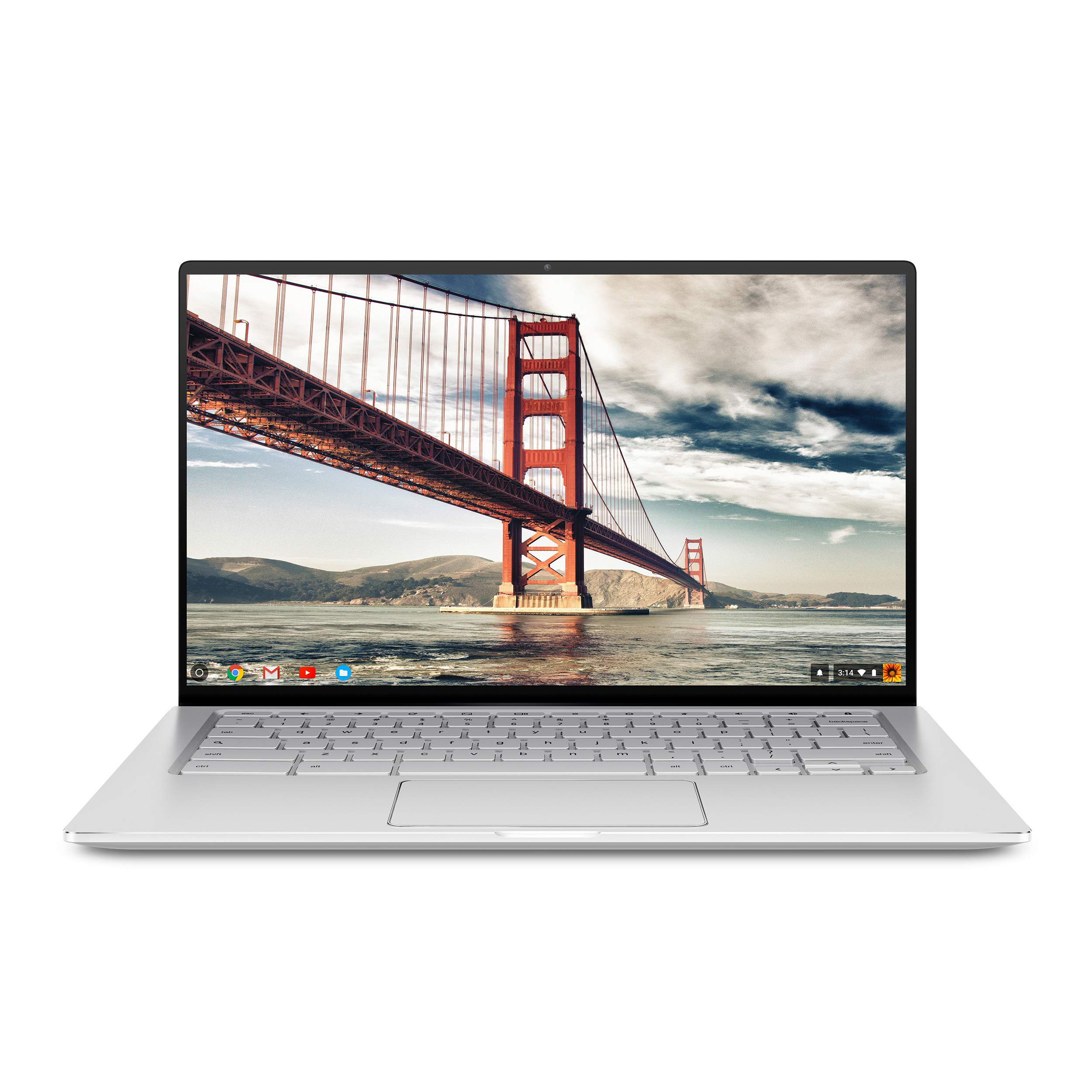Asus Chromebook Flip C434 2 in 1 Laptop, 14″ Touchscreen FHD 4-Way NanoEdge, Intel Core M3-8100Y Processor, 4GB RAM, 64GB eMMC Storage, All-Metal Body, Backlit KB, Silver, Chrome OS, C434TA-DSM4T