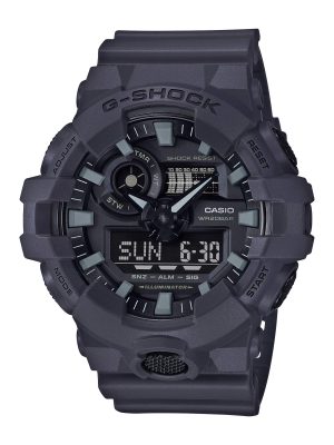 Casio Men’s XL Series G-Shock Quartz 200M WR Shock Resistant Resin Color: Matte Grey (Model GA-700UC-8ACR)