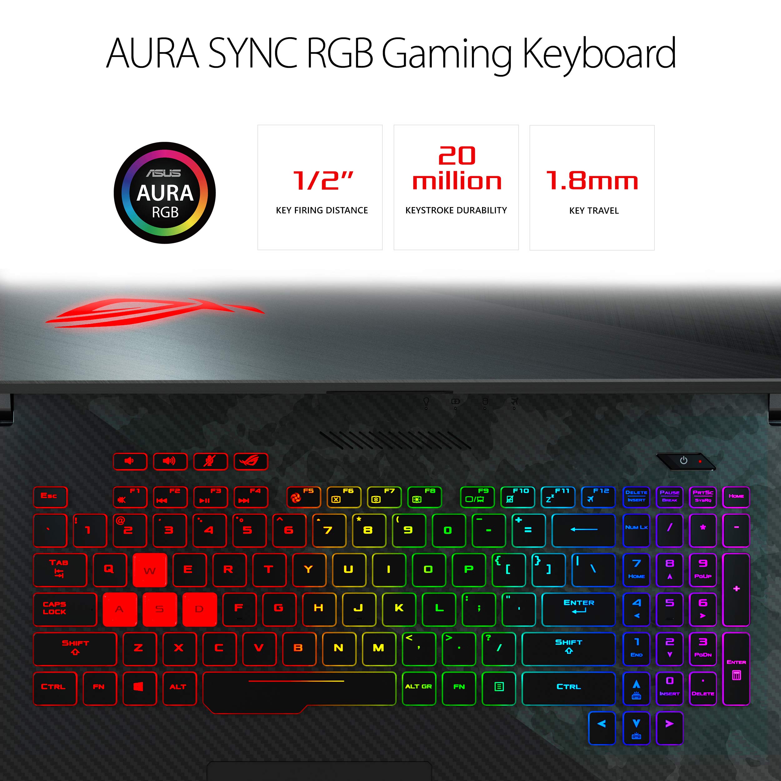 Asus ROG Strix Scar II Gaming Laptop, 17” 144Hz IPS-Type Full HD, NVIDIA GeForce RTX 2060 6GB, Intel Core i7-8750H, 16GB DDR4 RAM, 512GB PCIe SSD, RGB KB, Windows 10 – GL704GV-DS74