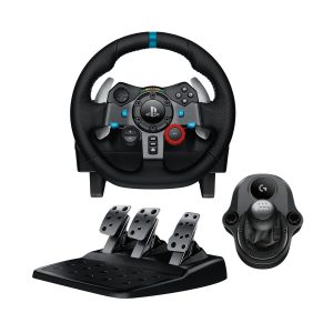 Logitech G29 Driving Force Racing Wheel & Pedals Plus Gear Shifter Bundle (PS4 / PS3 & PC)