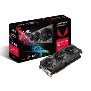 ASUS Arez Strix Radeon Rx Vega64 8GB OC Edition VR Ready 5K HD Gaming DP HDMI DVI AMD Gaming Graphics Card Graphic Cards AREZ-STRIX-RXVEGA64-O8G-GAMING