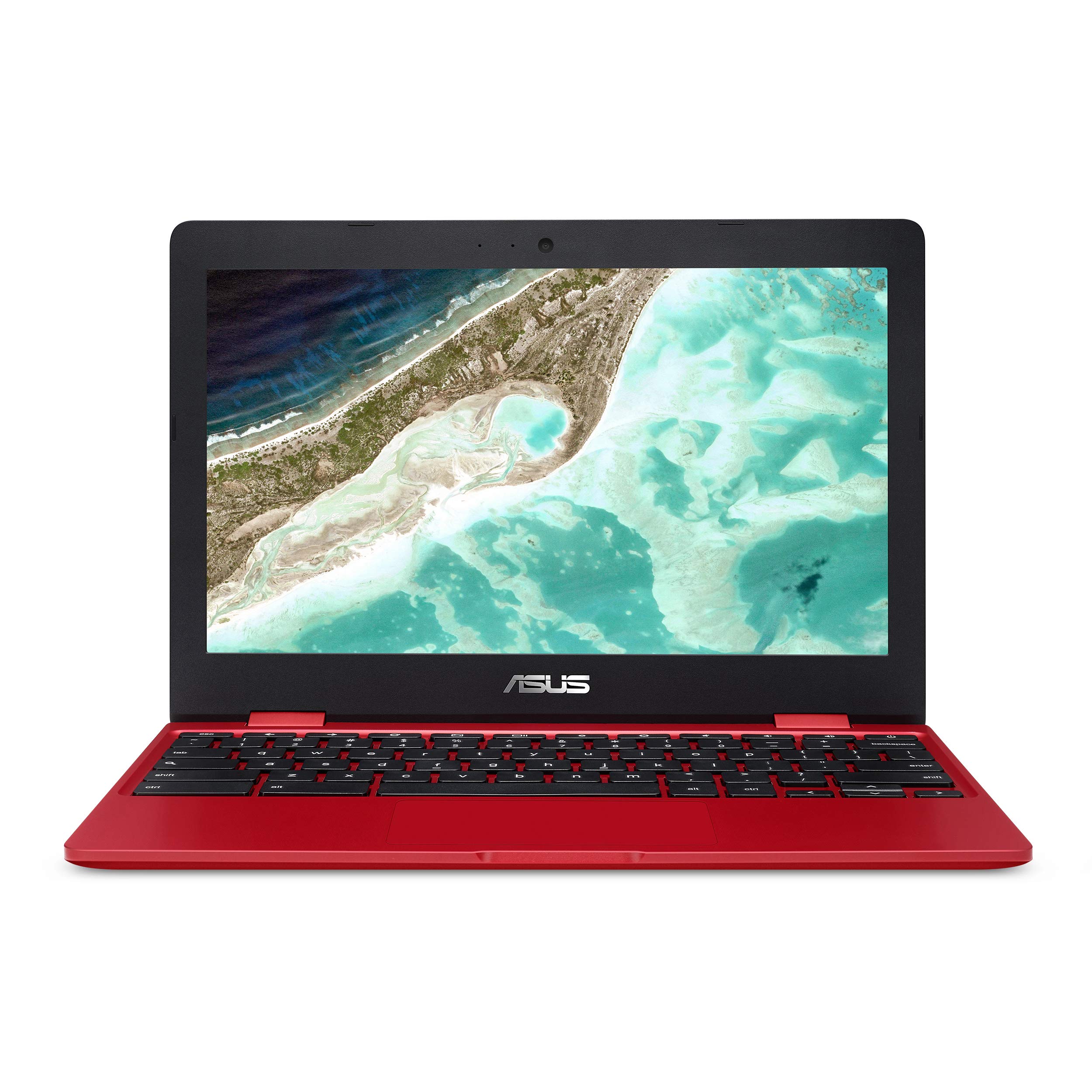 Asus C223NA-DH02-RD Chromebook 11.6″, Intel Dual-Core Celeron N3350 Processor (Up to 2.4GHz) 4GB RAM, 32GB eMMC Storage, Red