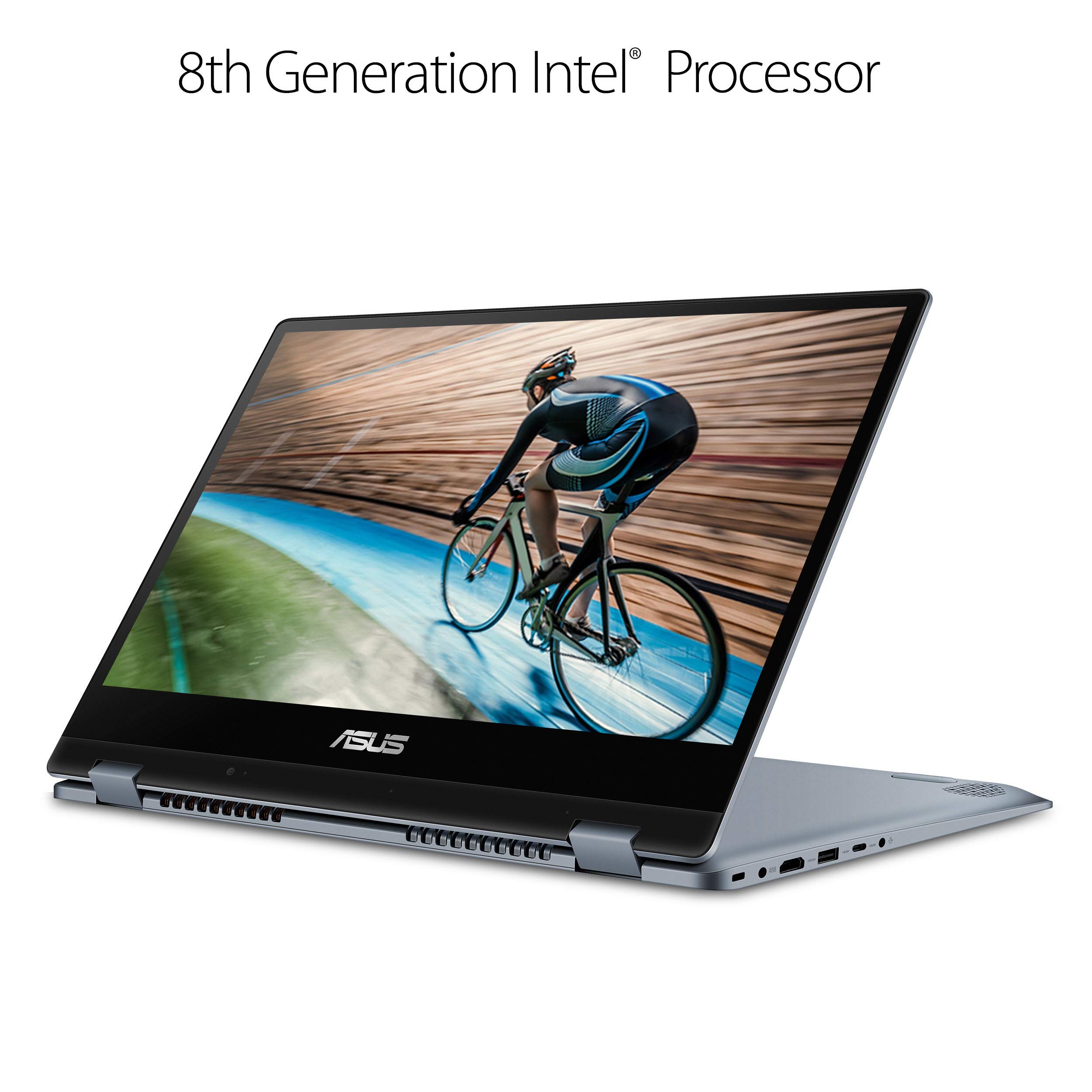 ASUS Vivobook Flip 14 Thin and Light 2-in-1 Touchscreen Laptop, 14” Full HD, Intel Pentium Gold 4415U Processor, 4GB DDR4 RAM, 128GB SSD, Fingerprint Reader, Windows 10 in S Mode, TP412UA-DB21T