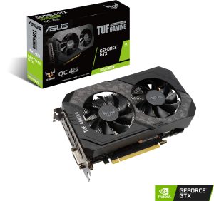 Asus TUF Gaming GeForce GTX 1650 Super Overclocked 4GB Edition HDMI DP DVI Gaming Graphics Card (TUF-GTX1650S-O4G-GAMING)
