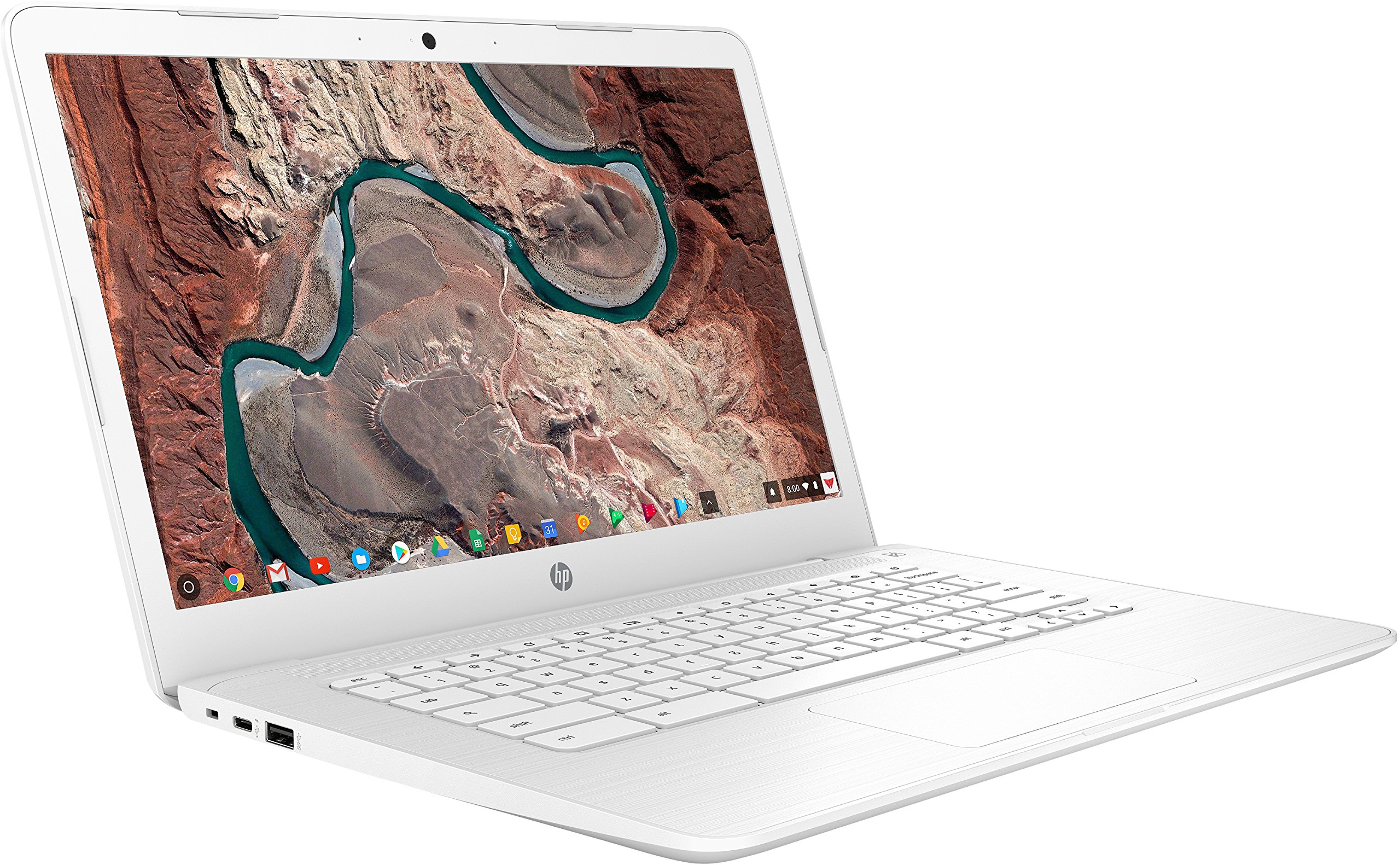 HP 14-inch Chromebook HD SVA (1366 x 768) Touchscreen, Intel Dual Core Celeron N3350 1.1GHz, 4GB DD3L RAM, 16GB eMMc Hard Drive, Bluetooth, HDMI, Stereo Speakers, HD Webcam, Google Chrome OS