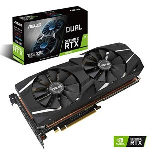 ASUS GeForce RTX 2080TI 11G GDDR6 Dual-Fan Edition VR Ready HDMI DP USB Type-C Graphics Card (DUAL-RTX2080TI-11G)