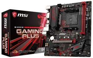MSI Performance Gaming AMD Ryzen 1st and 2nd Gen AM4 M.2 USB 3 DDR4 DVI HDMI Micro-ATX Motherboard (B450M Gaming Plus)