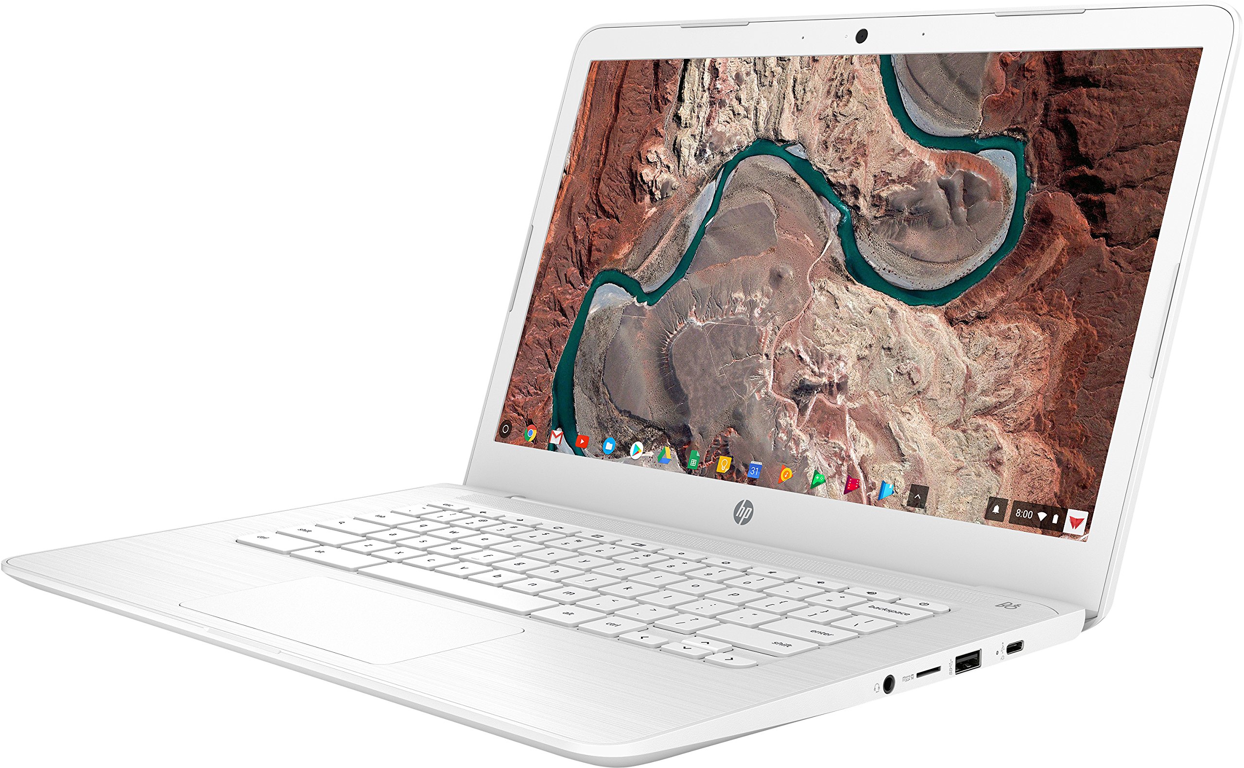 HP 14-inch Chromebook HD SVA (1366 x 768) Touchscreen, Intel Dual Core Celeron N3350 1.1GHz, 4GB DD3L RAM, 16GB eMMc Hard Drive, Bluetooth, HDMI, Stereo Speakers, HD Webcam, Google Chrome OS