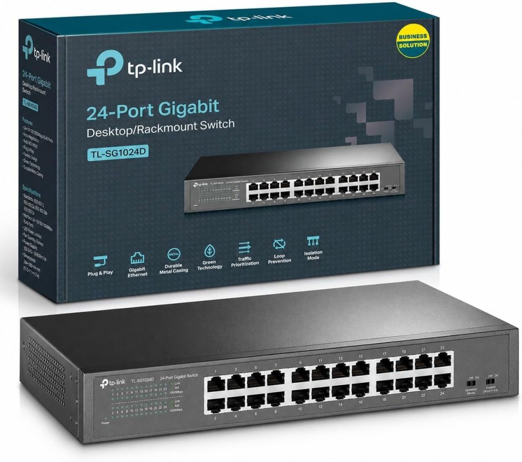 TP-Link TL-SG1024D 24-Port Gigabit Desktop/Rackmount Network Switch