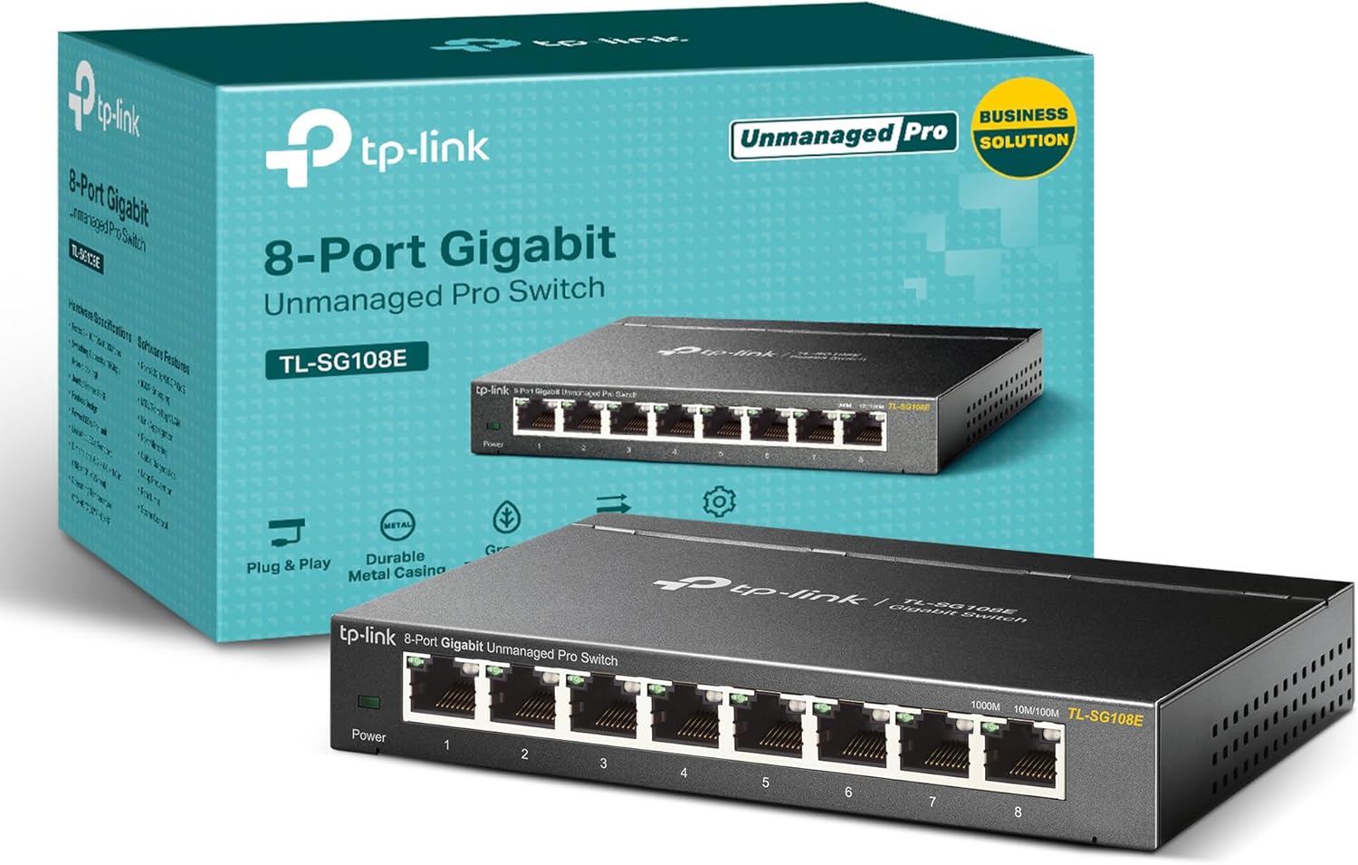 TP-Link TL-SG108E 8-Port Gigabit Managed Network Switch, Ethernet Switch