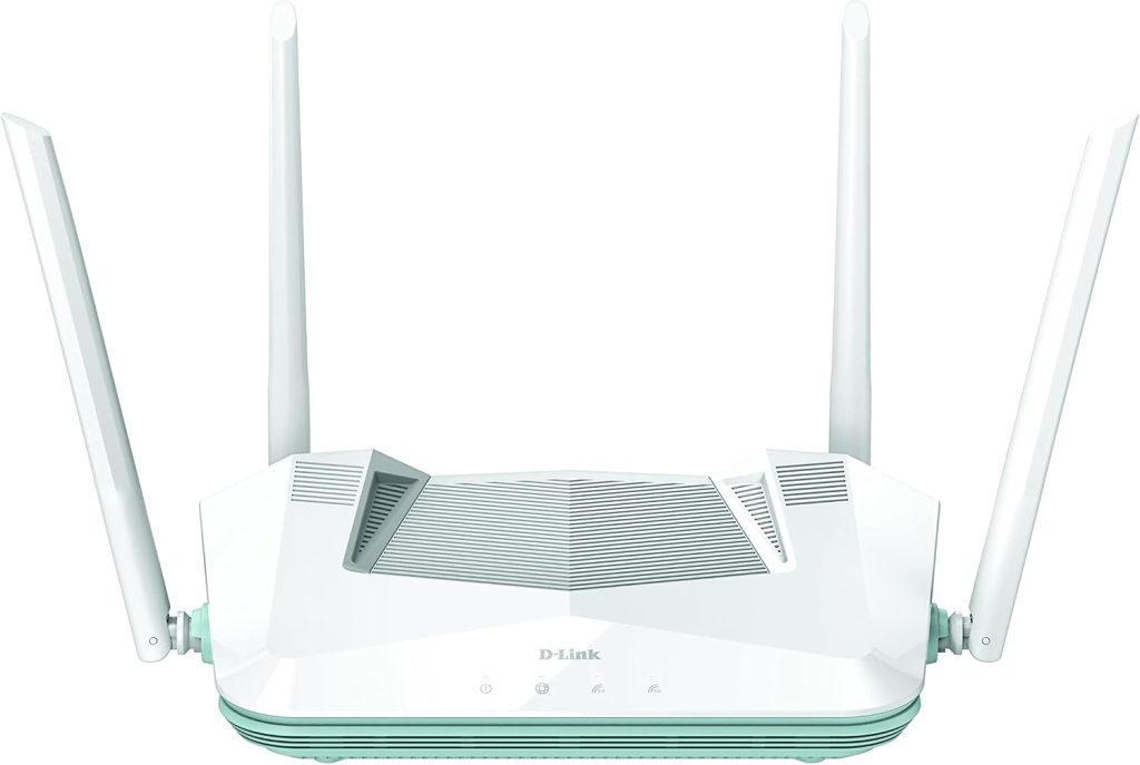 D-Link R32 Eagle Pro AX3200 Smart Router with Wi-Fi/Traffic Optimiser, DFS, Parental Control, Gigabit Ports, MU-MIMO, 1024 QAM, OFDMA, WPA3, Mesh-ready. Works with Alexa/Google Assistant