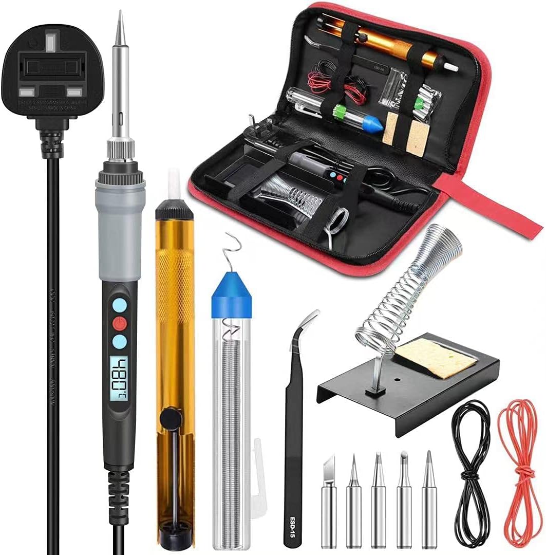 HANDSKIT Soldering Iron Kit, 90W Adjustable Temperature 180-480°C